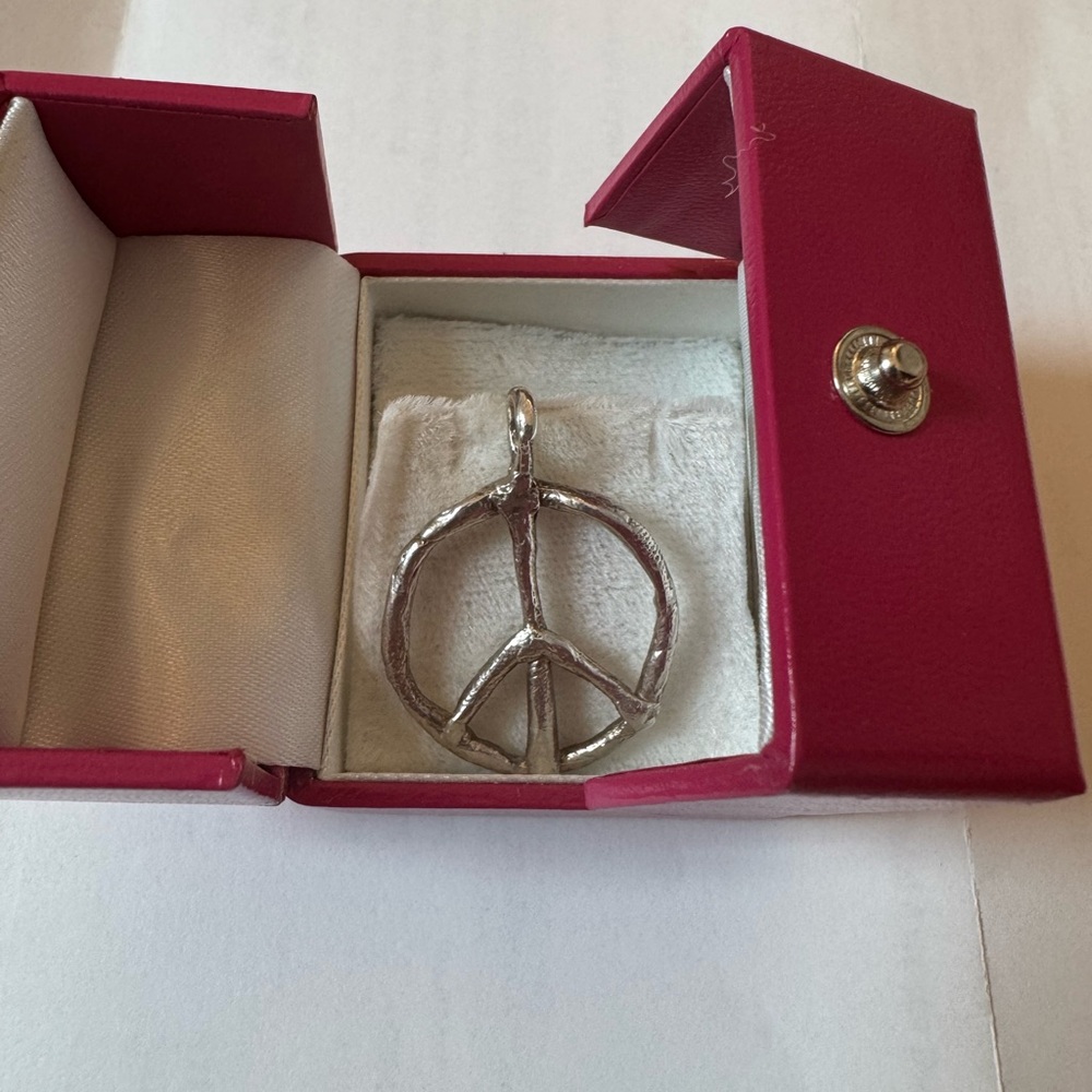 Vintage Helen Ficalora peace pendant for necklace
